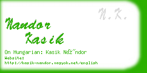 nandor kasik business card